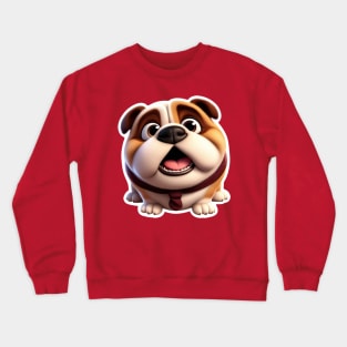 British Bulldog wearing a tie Crewneck Sweatshirt